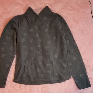 Athletic Works Charcoal Patterned Turtleneck Jacket